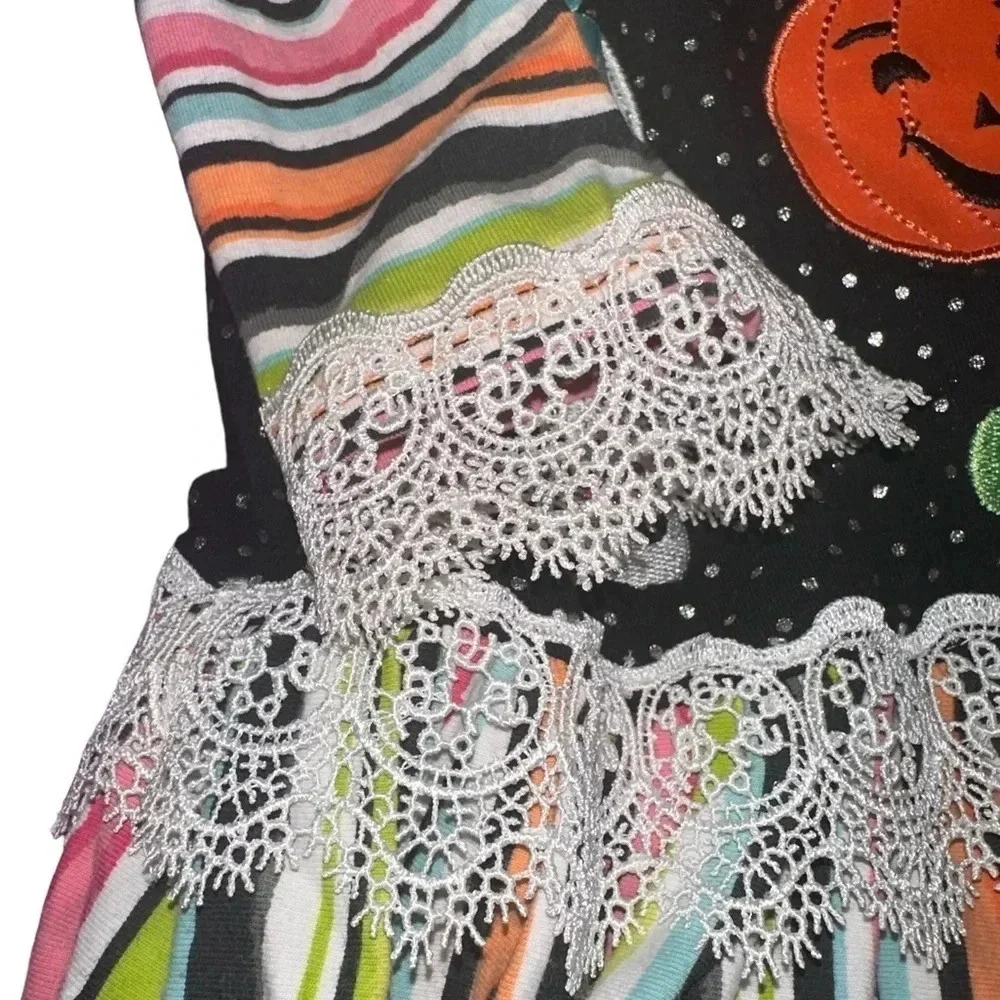 BONNIE JEAN BABY Girl's 12M Halloween Applique Dress.